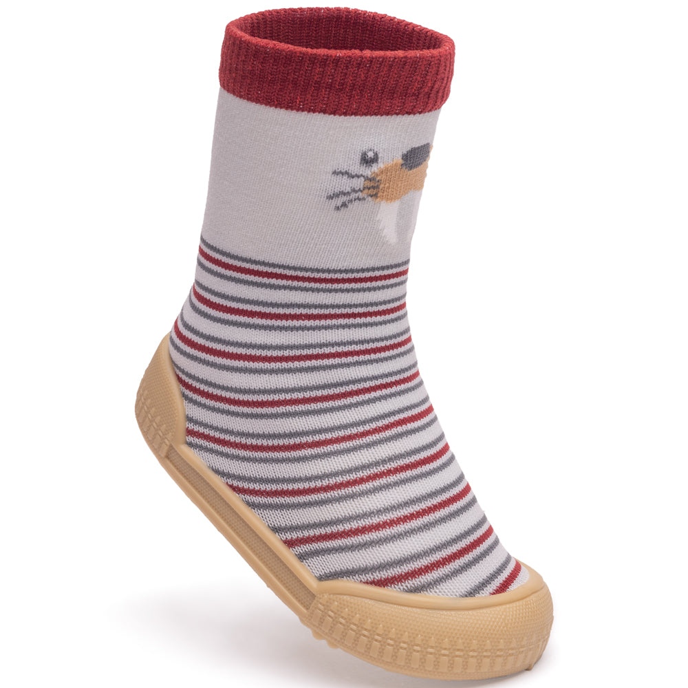 Meia Com Sola Infantil Pimpolho Antiderrapante Masculina