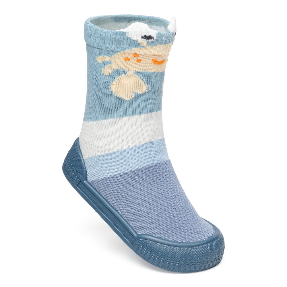 Meia Com Sola Infantil Pimpolho Antiderrapante Masculina
