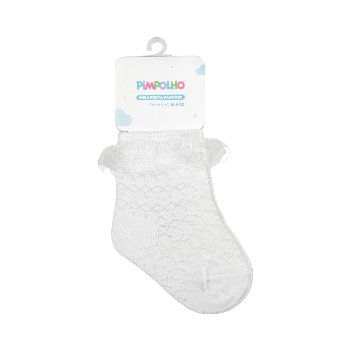 Meia Pimpolho Festa Fashion Conforto e Elegância Infantil