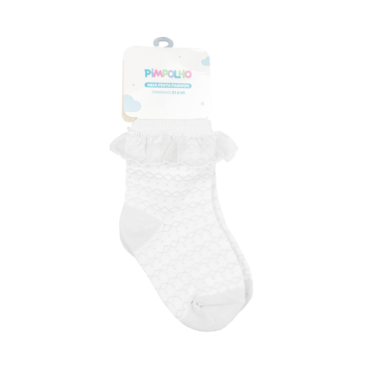 Meia Pimpolho Festa Fashion Conforto e Elegância Infantil