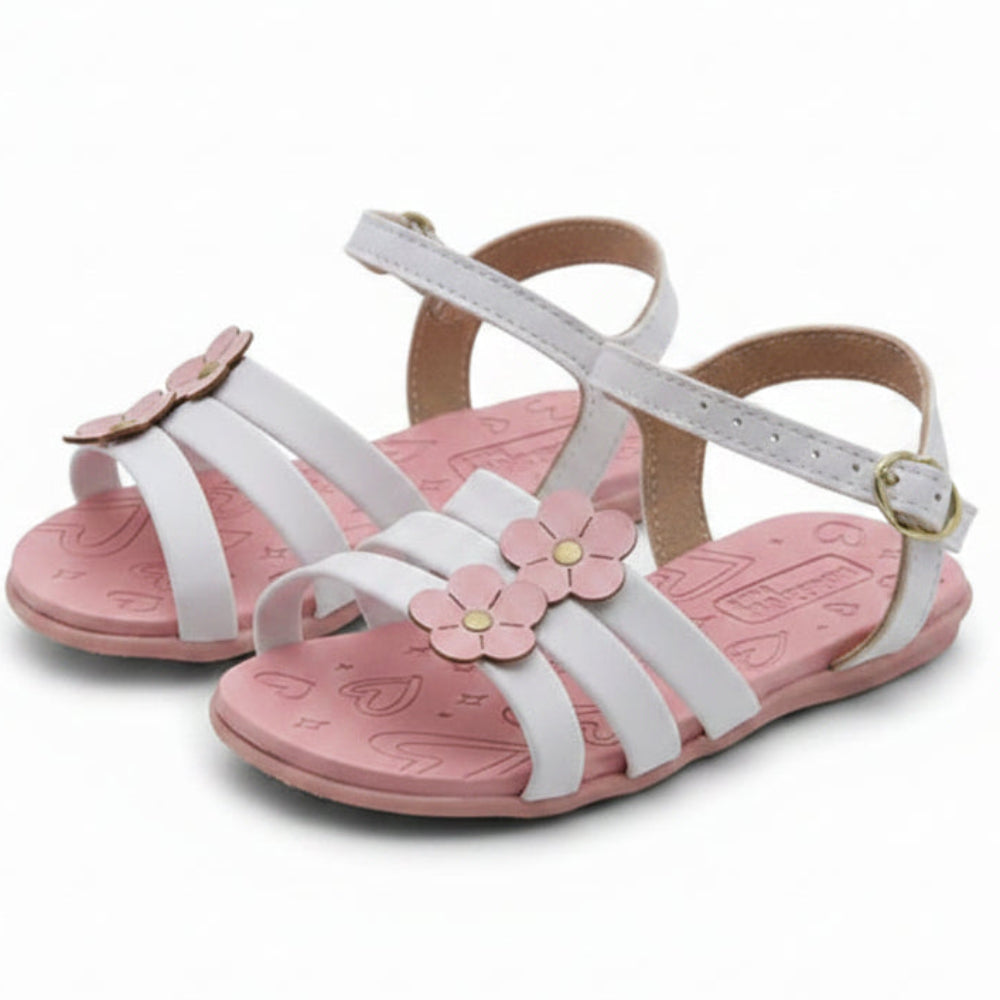Sandália Infantil Molekinha Tiras Flores