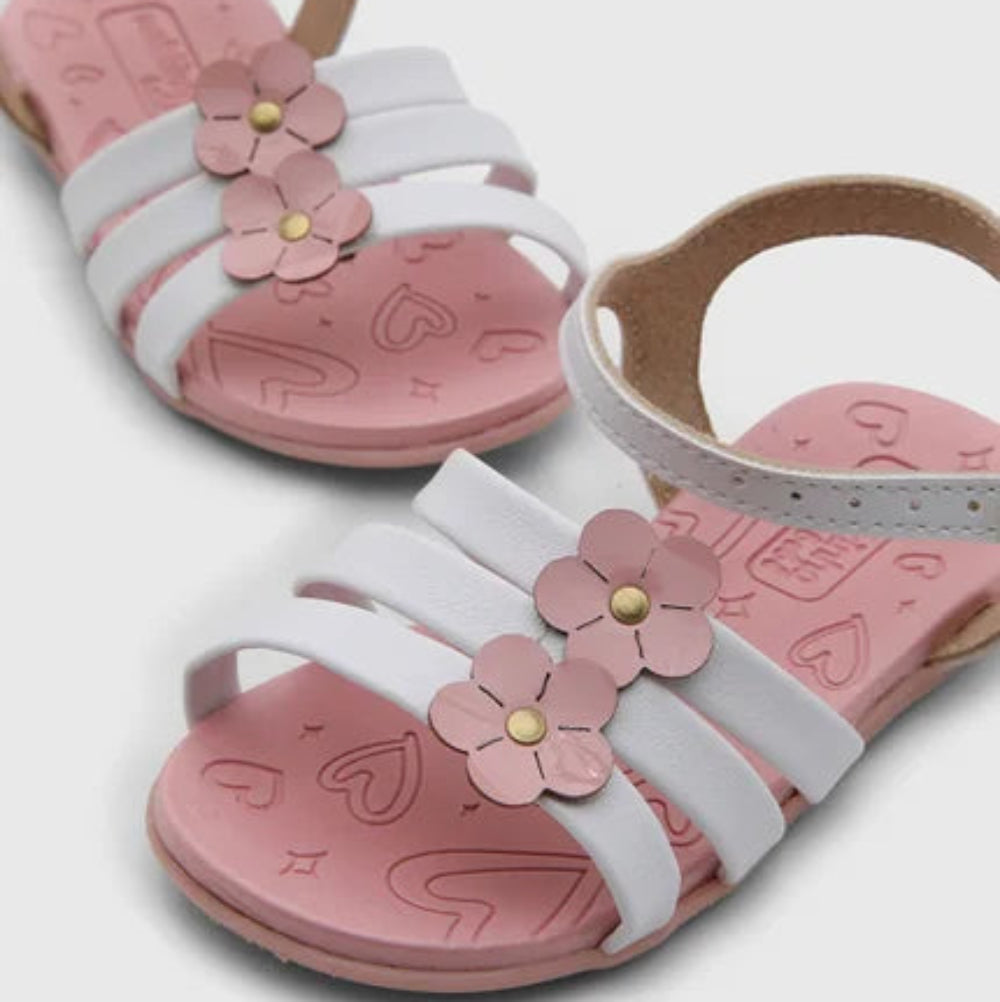 Sandália Infantil Molekinha Tiras Flores