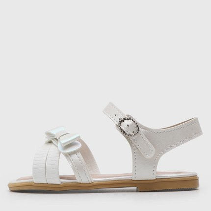 Sandália Infantil Feminina Pimpolho Glam com Laço e Acabamento Cintilante