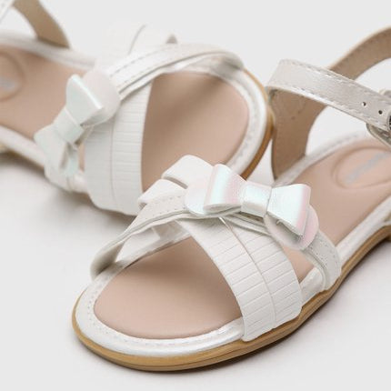 Sandália Infantil Feminina Pimpolho Glam com Laço e Acabamento Cintilante