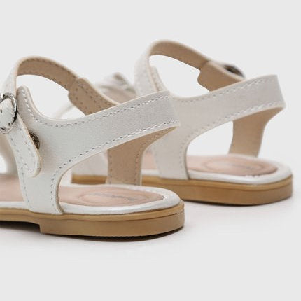 Sandália Infantil Feminina Pimpolho Glam com Laço e Acabamento Cintilante