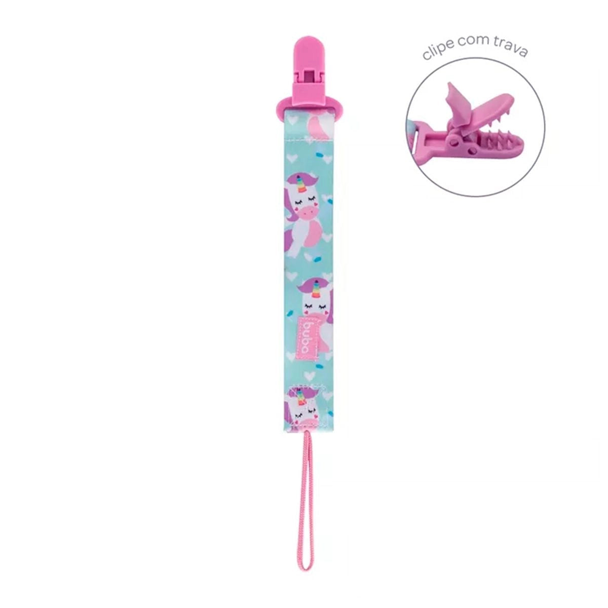 Prendedor de Chupeta Infantil Buba Animal Fun Seguro 3 Meses+