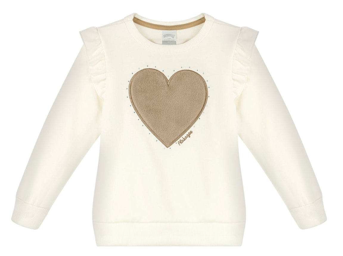 Conjunto Infantil Feminino Alakazoo - Coração em Relevo e Detalhes Peluciados