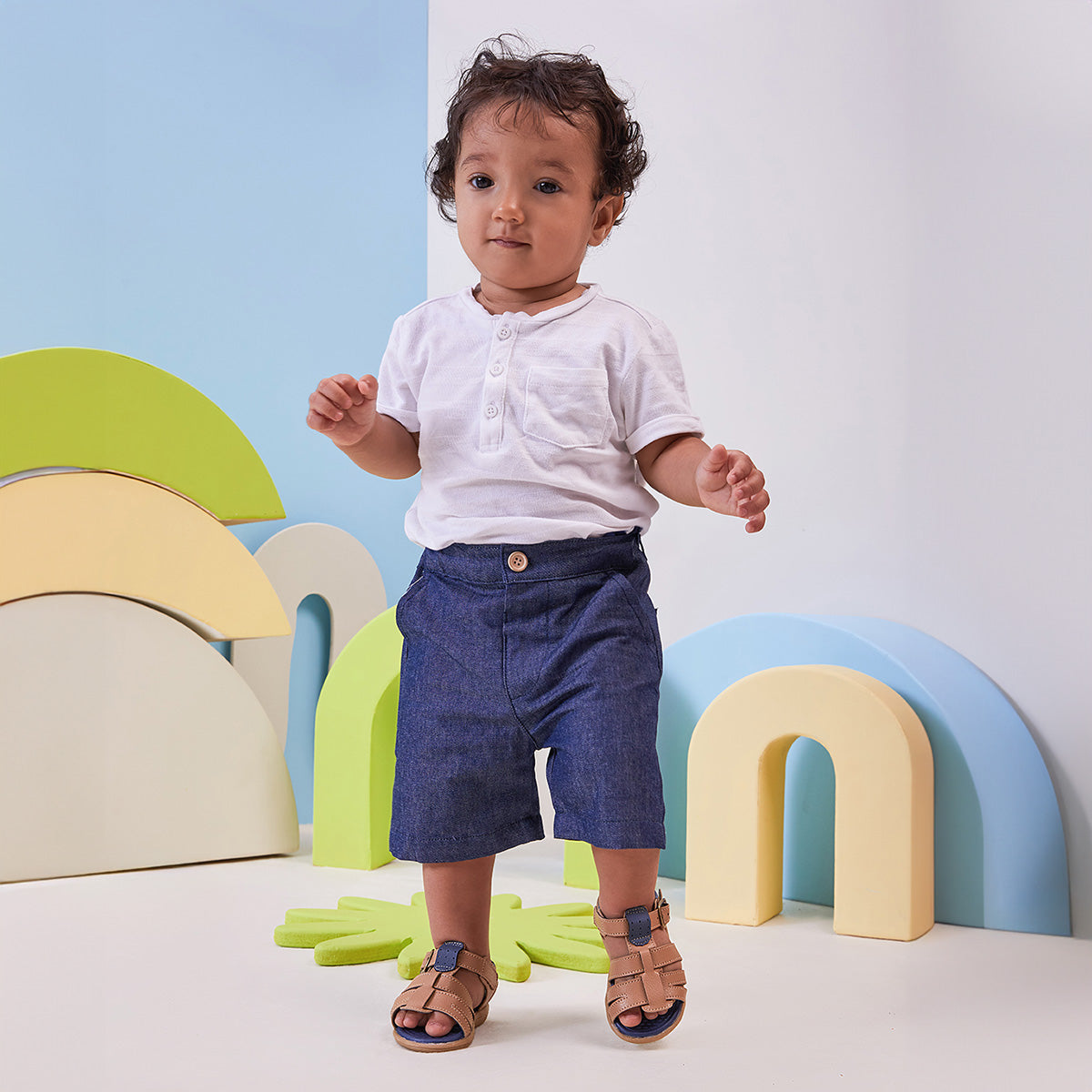 Sandália Infantil Pimpolho Casual Bicolor Fases 2 e 3