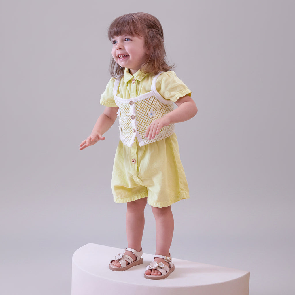 Sandália Infantil Feminina Pimpolho Flora Anatômica Fases 2 e 3