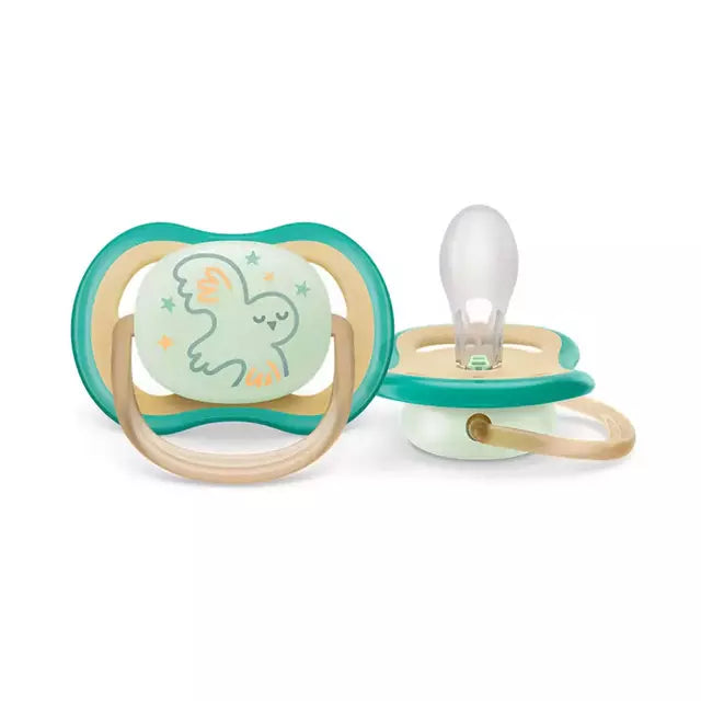 Chupeta Avent Ultra Air Nightime Passaro  0-6m - Verde