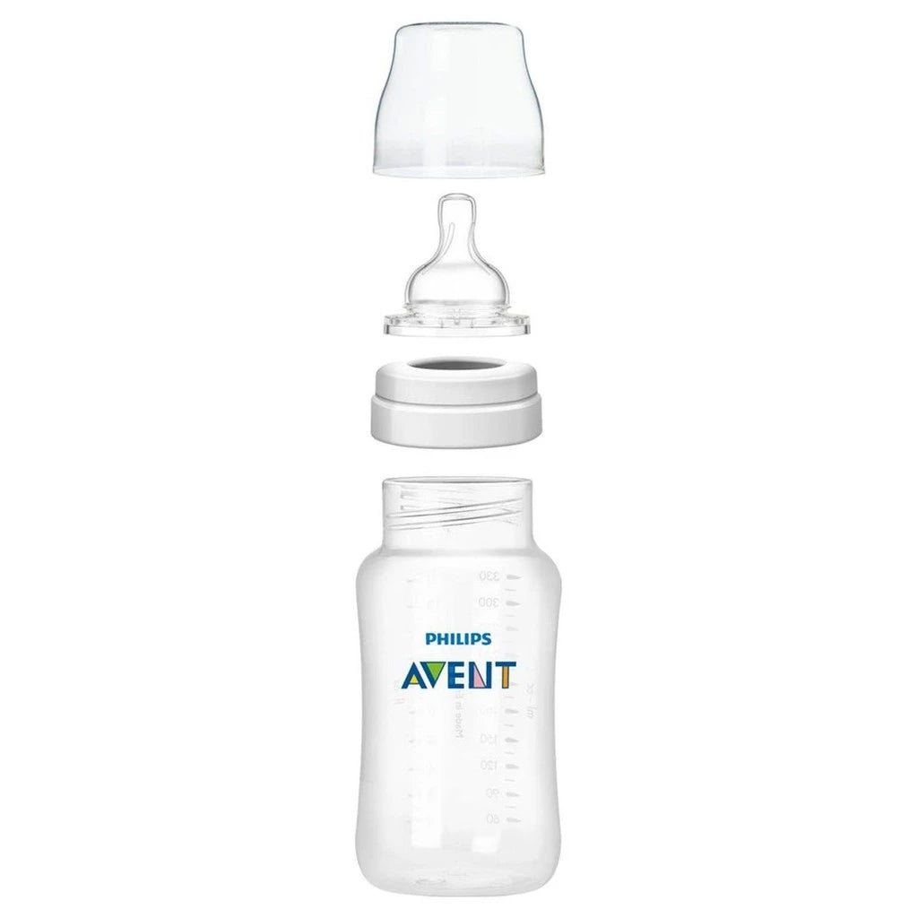 Kit Duplo Mamadeiras Avent Anti-Colic +0 M - Transparente - 125/260 Ml