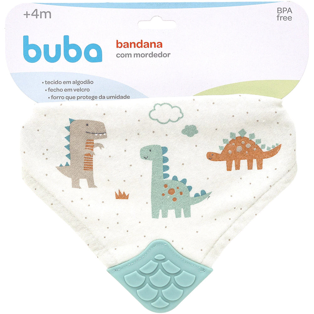 Bandana com Mordedor Bebê Buba Algodão Forro Antiumidade