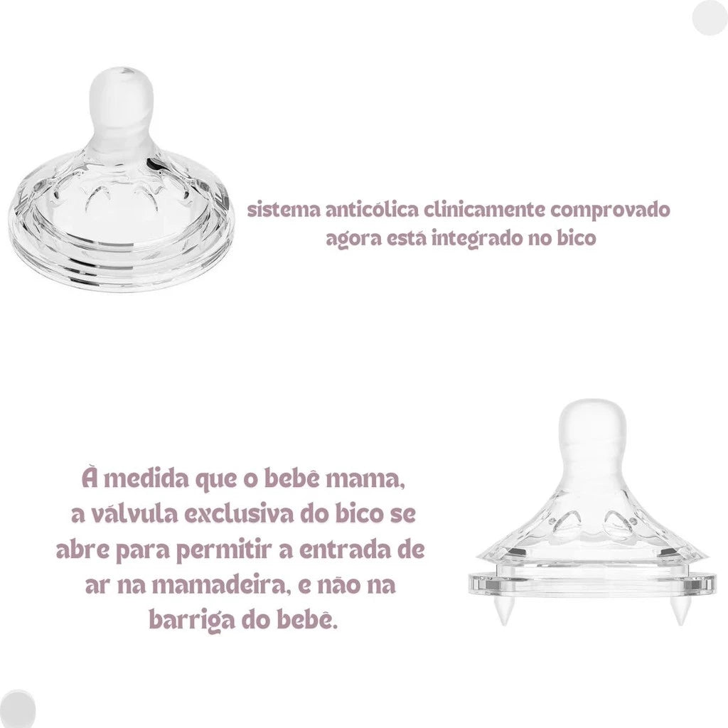 Mamadeira Buba Easy Flow Nuvem +0M - 120 Ml - Branca