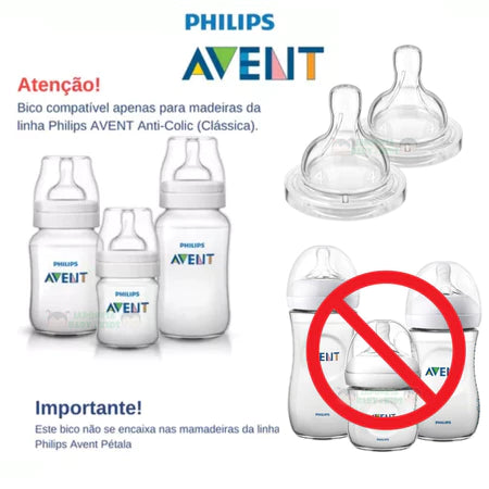 Bico Anticolic Avent Duplo Fluxo Variável 3M+
