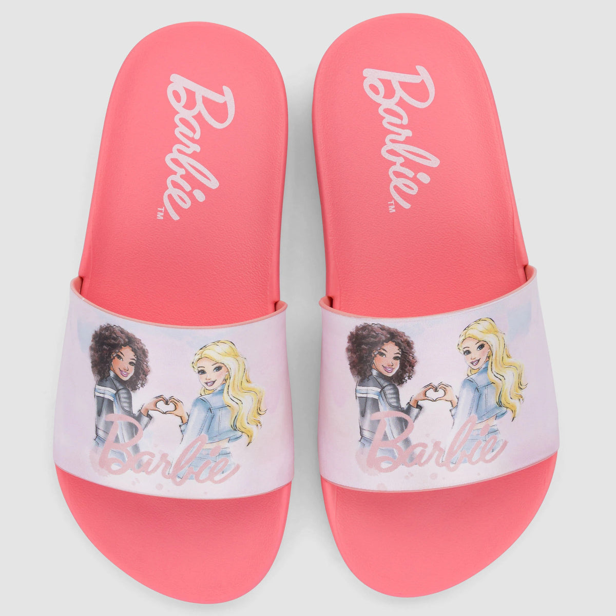 Sandália Infantil Feminina Barbie Mania Gáspea Slide Grendene