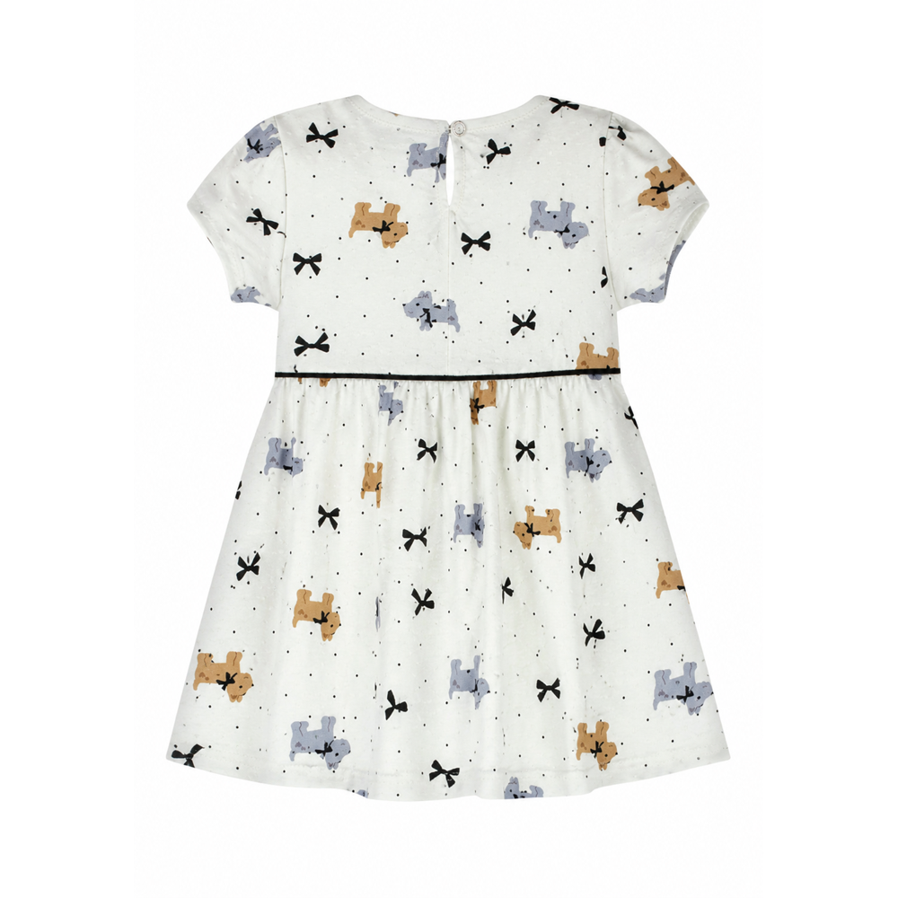 Vestido Infantil Alakazoo Cachorrinhos Malha Nikko Gola Boneca