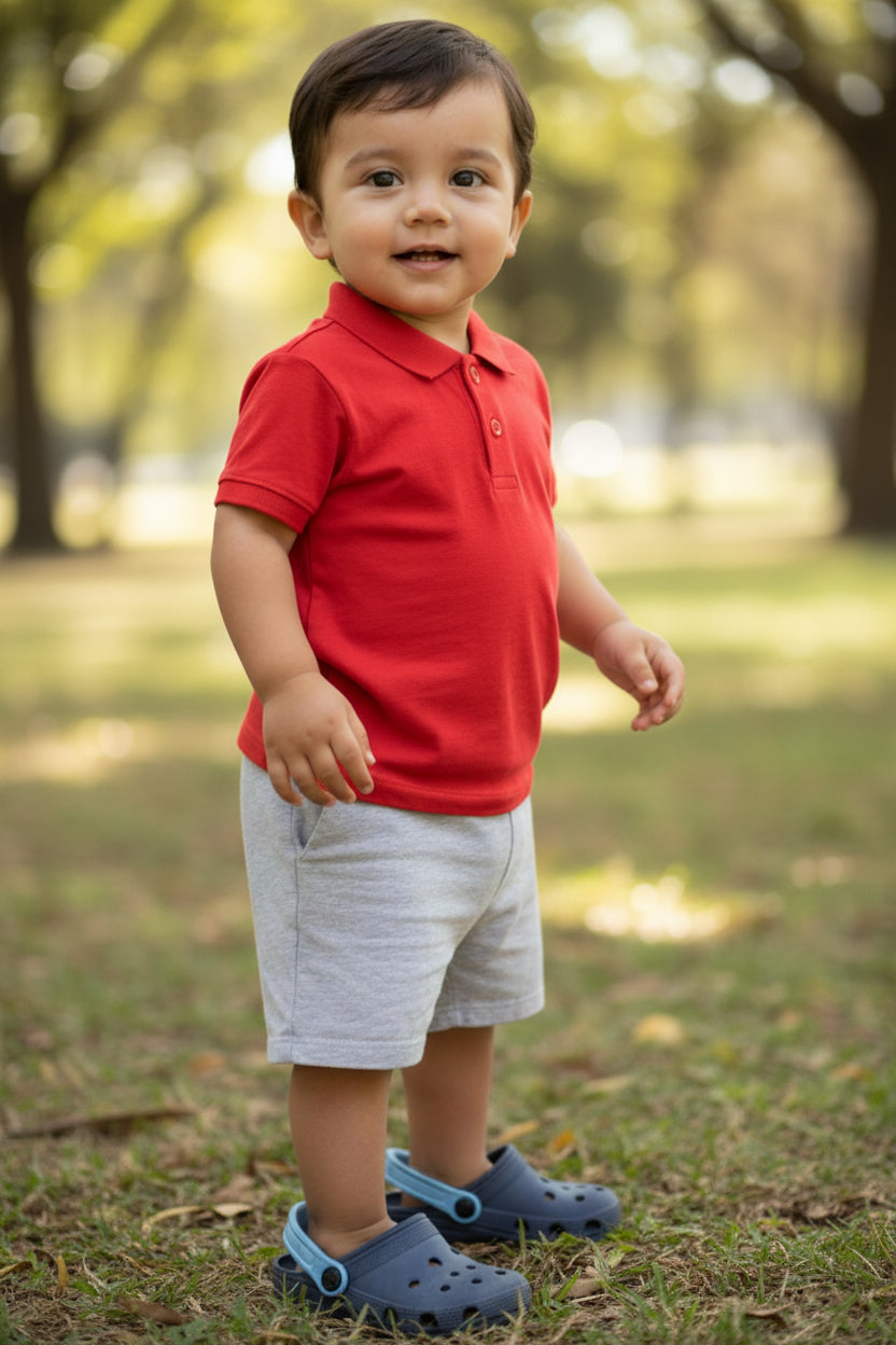 Camisa Polo Brincar e Arte Básica Lisa