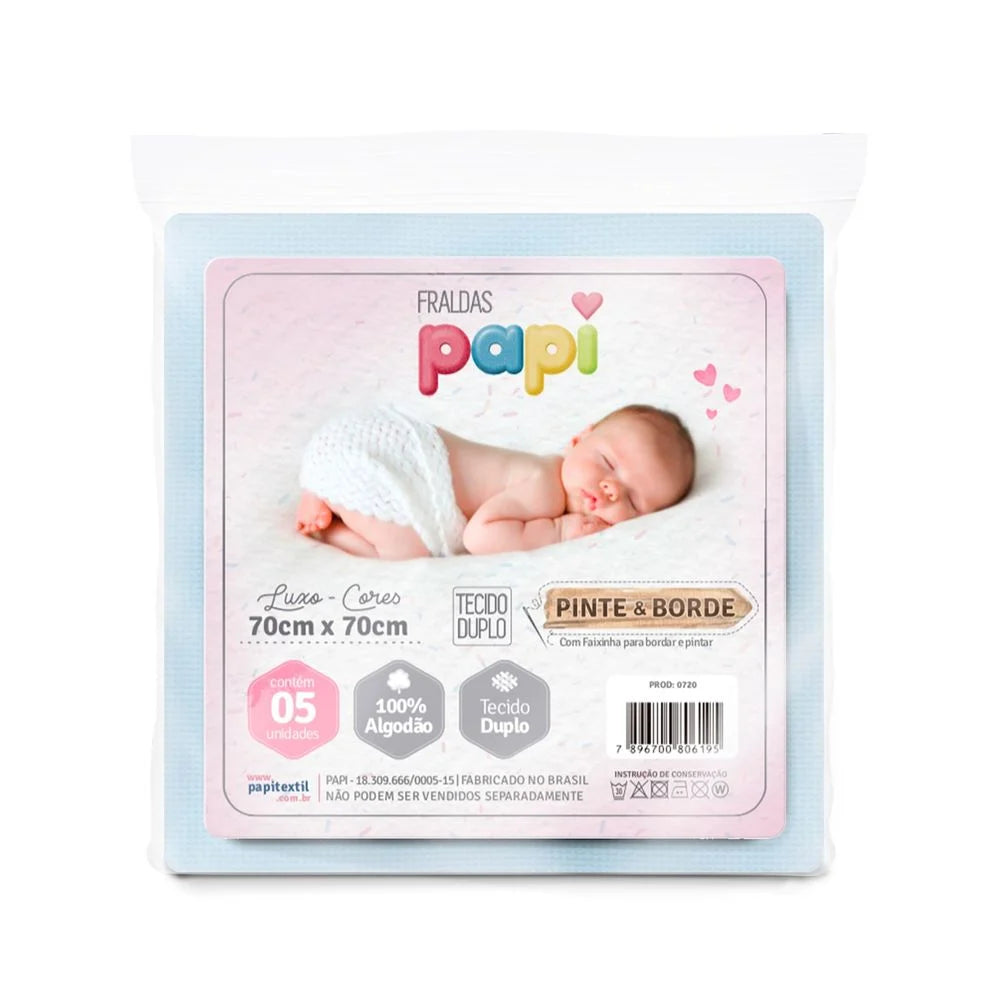 Fralda Luxo Pinte E Borde Com 5 Unidade Papi