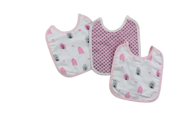 Babador Flanelado E Plastificado Com  3 Unidade  Karinho