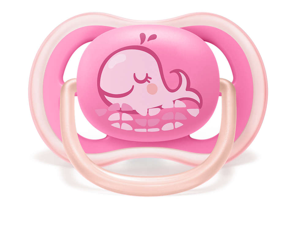 Chupeta Feminina Ultra Air Baleia e Estrela do Mar com 02 Unidades Avent 6-18 me - Avent - Gut Gut - Moda infantil, enxoval e móveis para bebês
