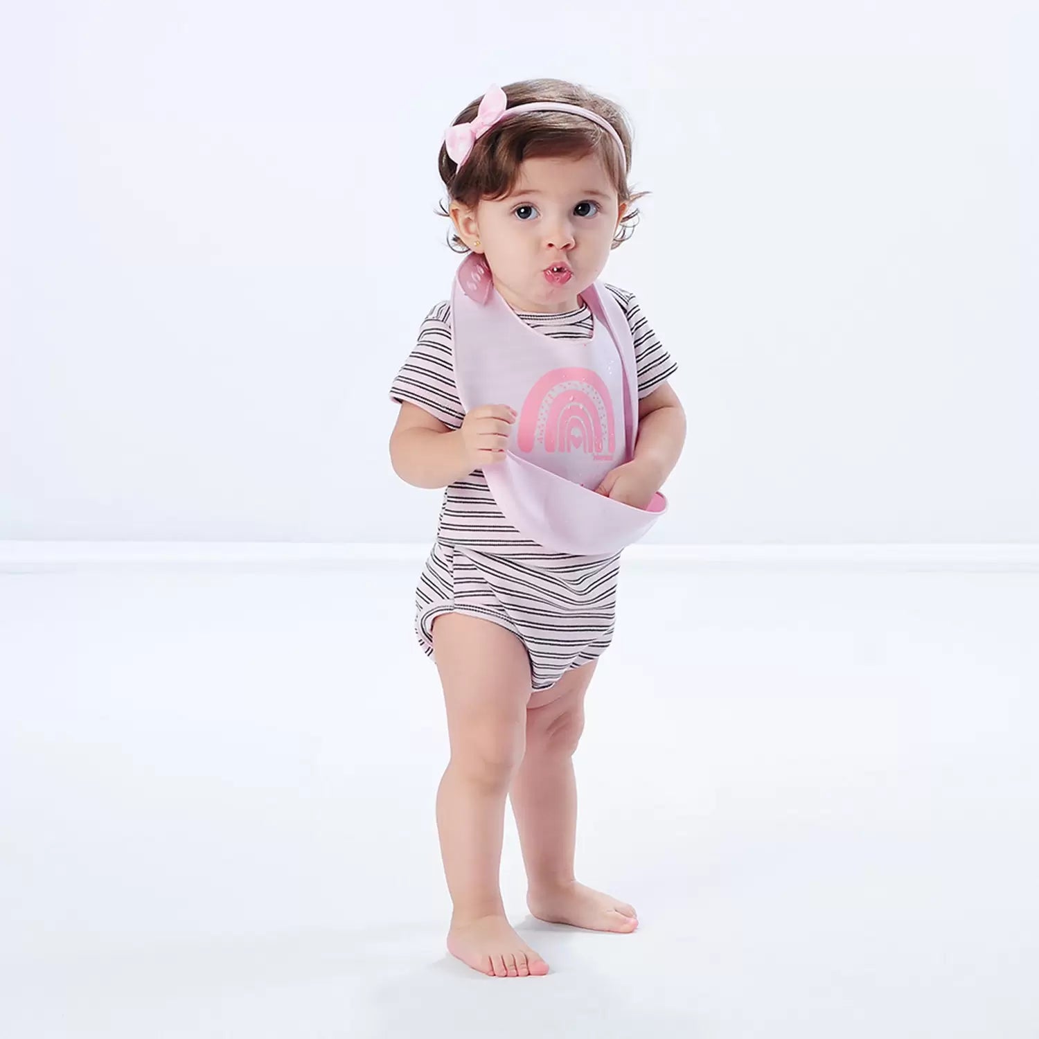 Babador Pimpolho De Silicone Arco-Iris