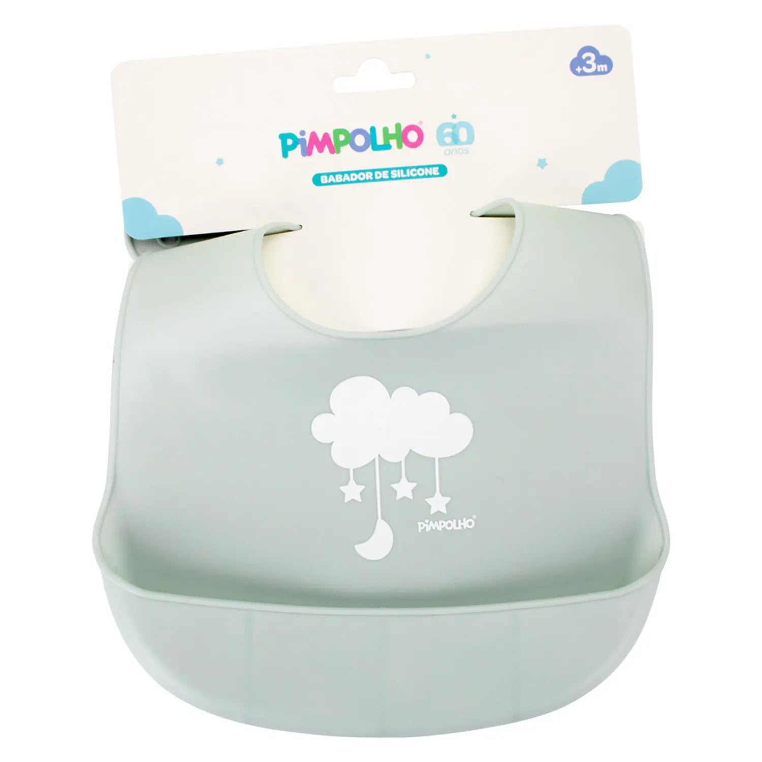 Babador Pimpolho De Silicone Nuvem