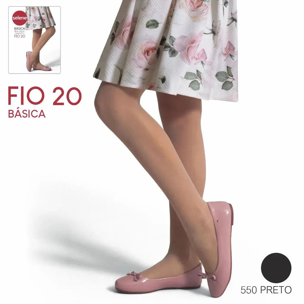 Meia Calca Selene Basica Infantil Fio 20