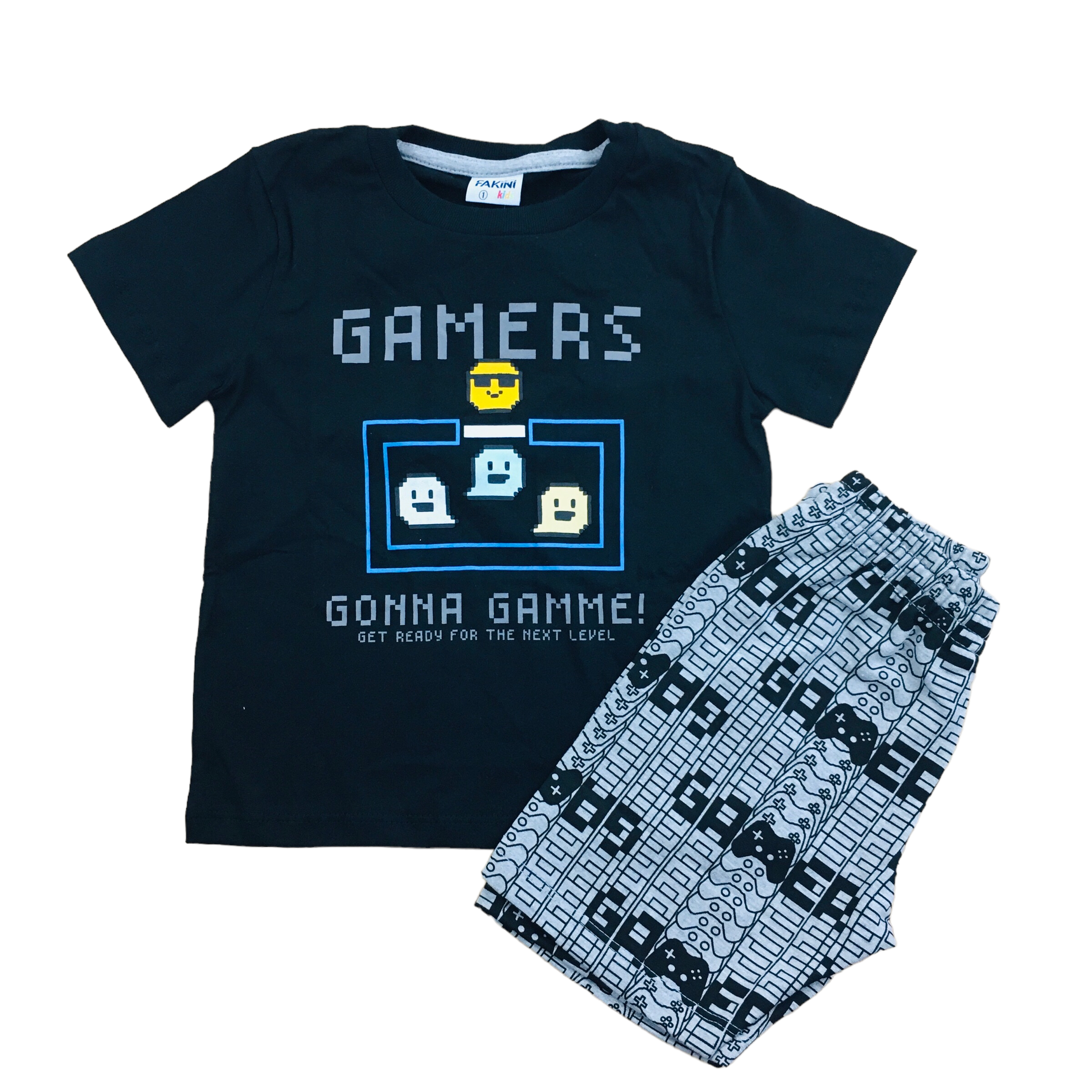 Conjunto Fakini Camiseta E Bermuda Gamers