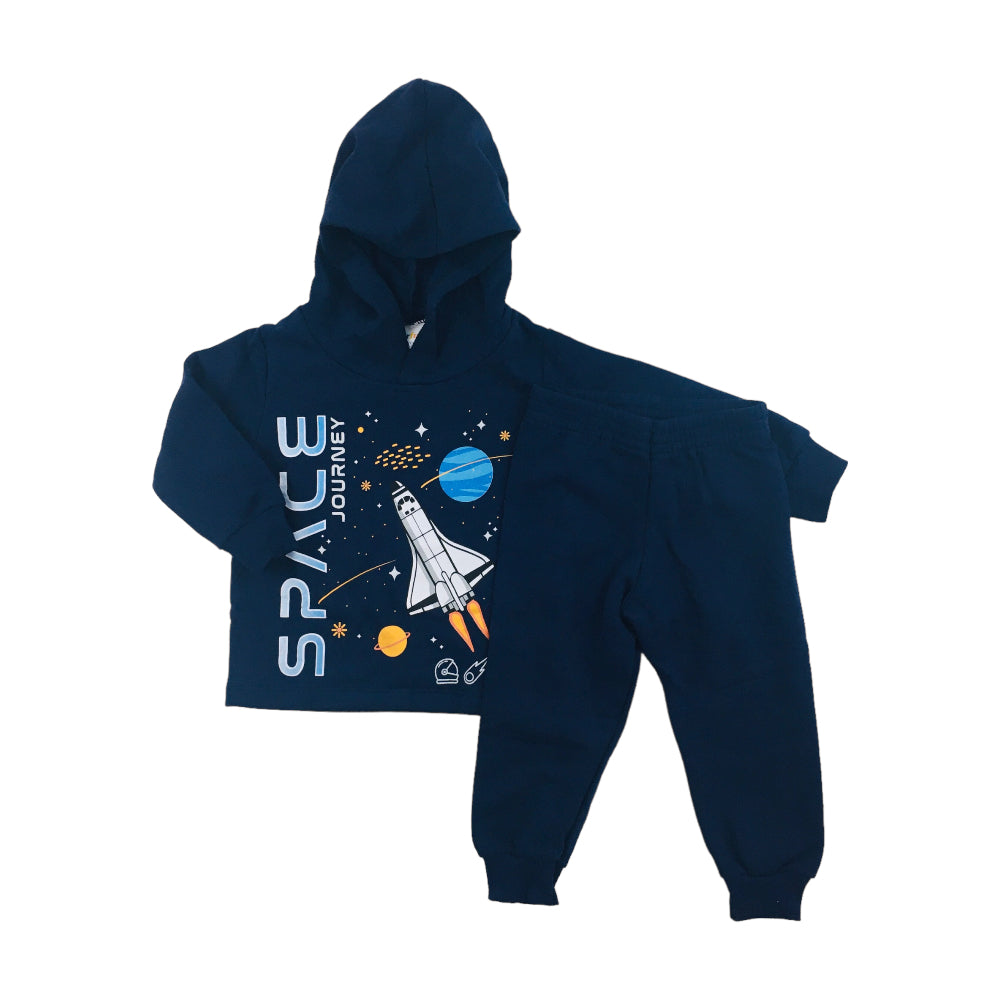 Conjunto Forfun Casaço Com Capuz E Calça Space Journey