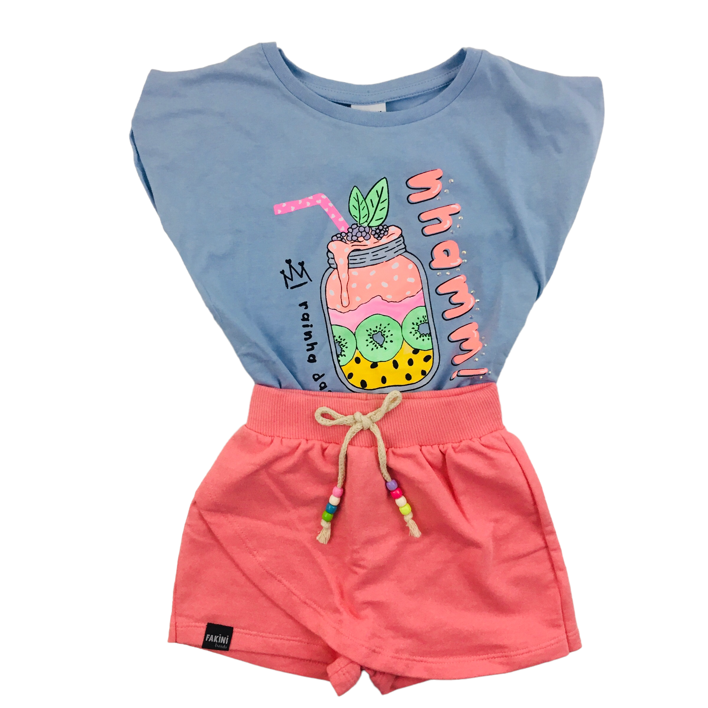 Conjunto Fakini Blusa E Short Saia Rainha Das Frutas