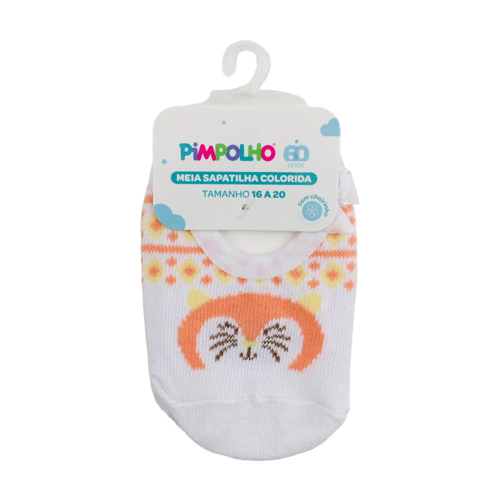 Meia Sapatilha Pimpolho Feminina 26-20 Colorida Raposa