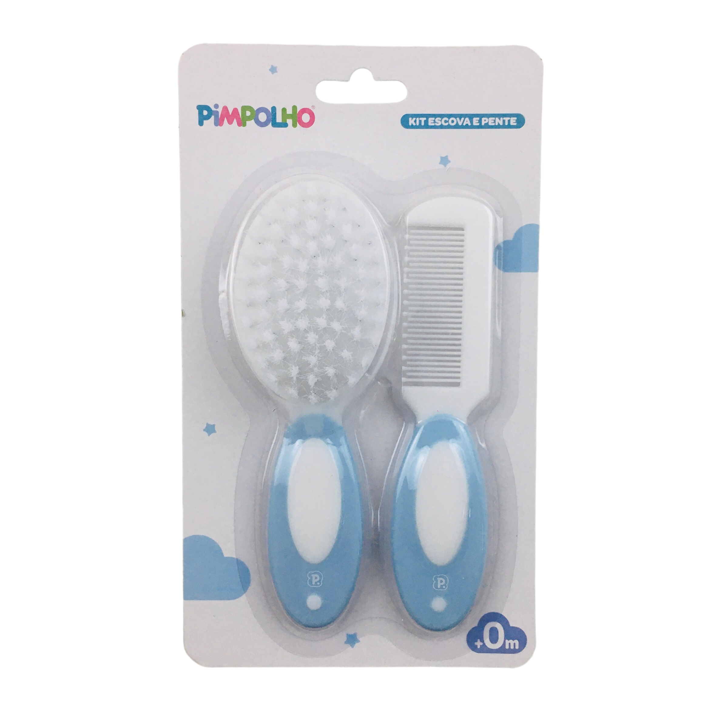 Kit Pimpolho Escova E Pente Para Bebe