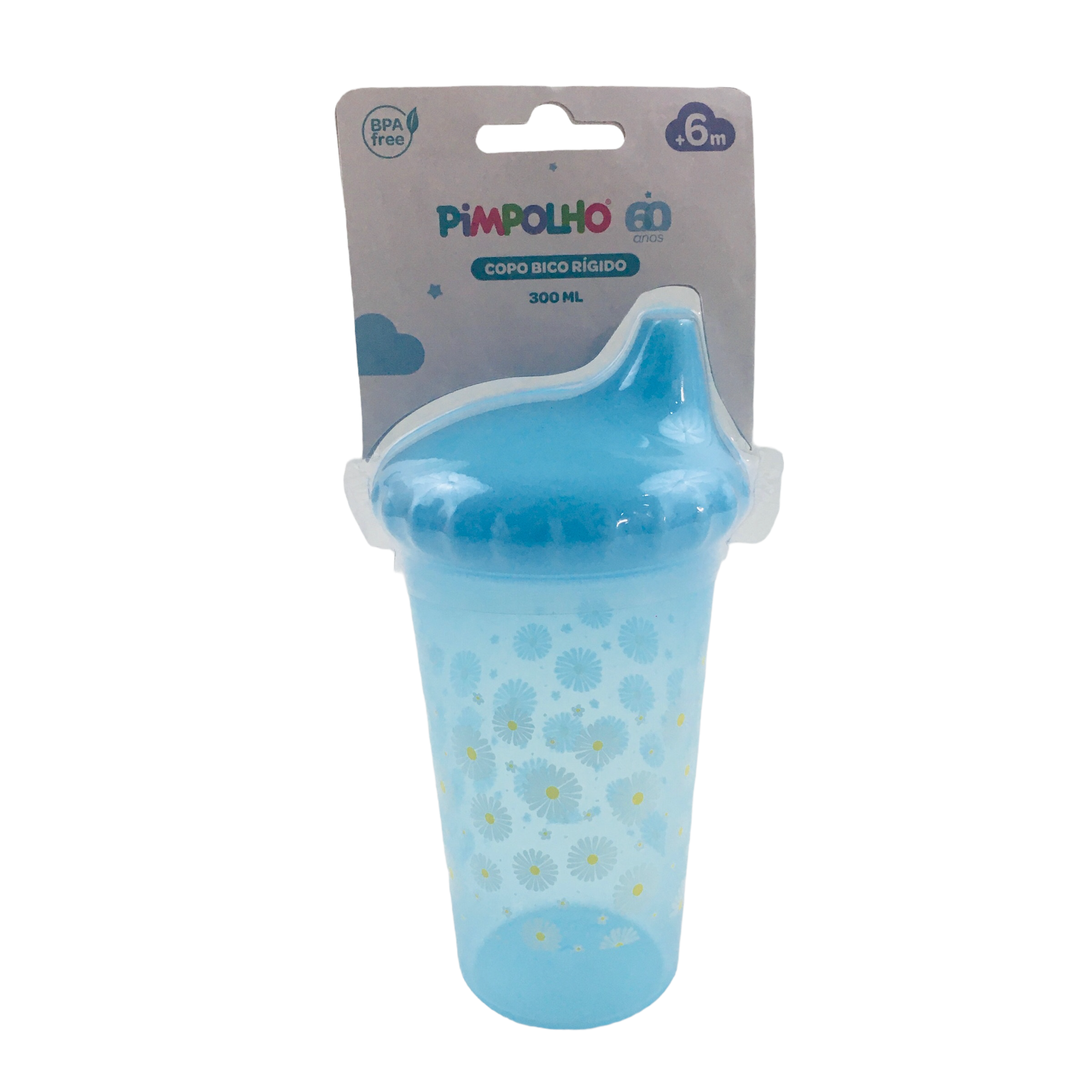 Copo Pimpolho Feminino Bico Rigido 300Ml Floral