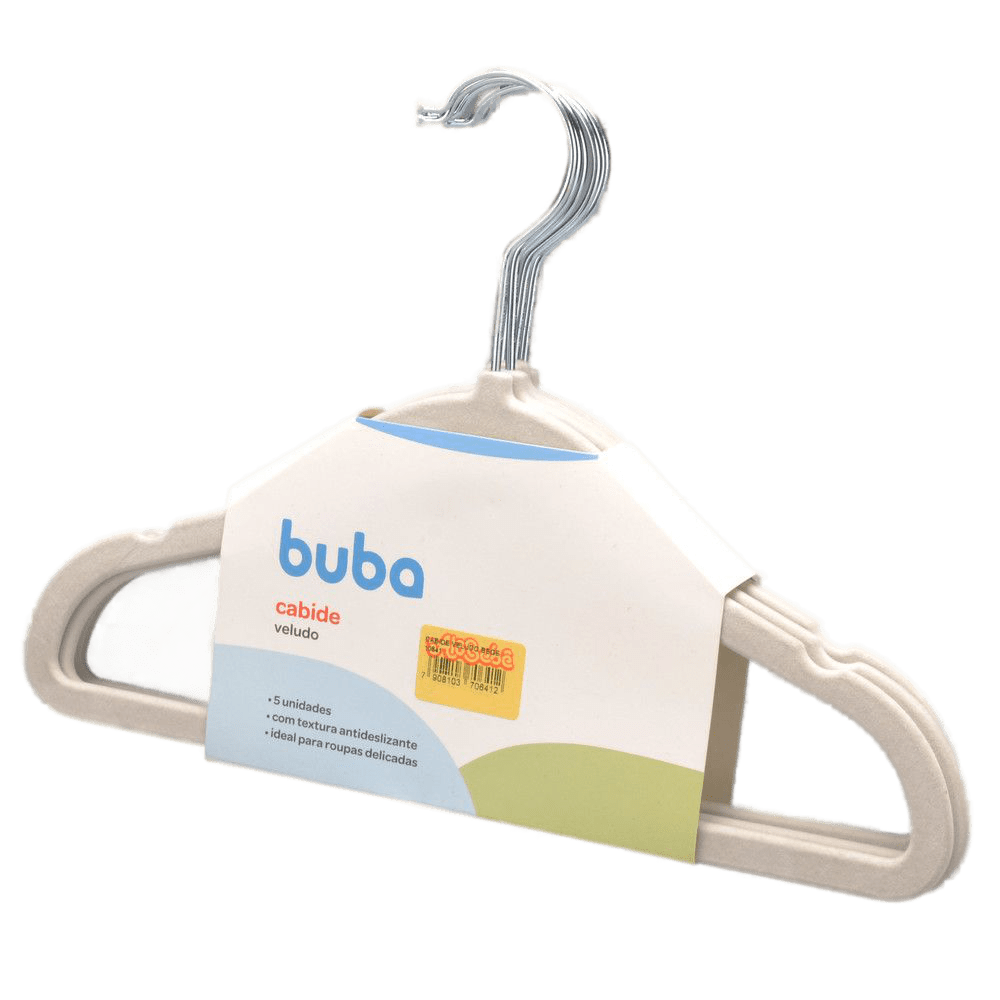 Cabide Buba Baby de Veludo com 05 unidades