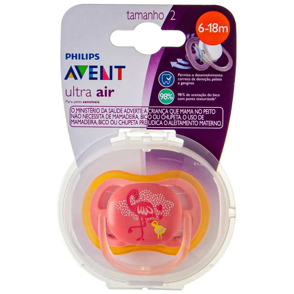Chupeta Avent Ultra Air Flamingo 6-18 meses