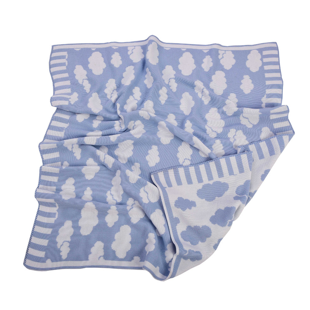 Manta De Tricot Jacquard Nuvem Tricart
