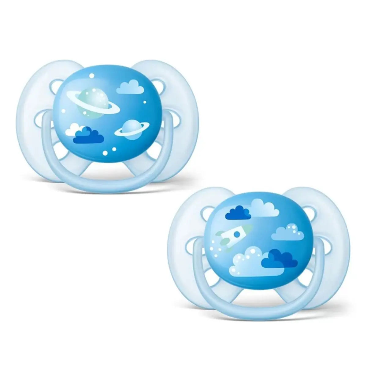 Chupeta Avent Ultra Soft Foguete e Planeta com 02 Unidades  6-18 meses
