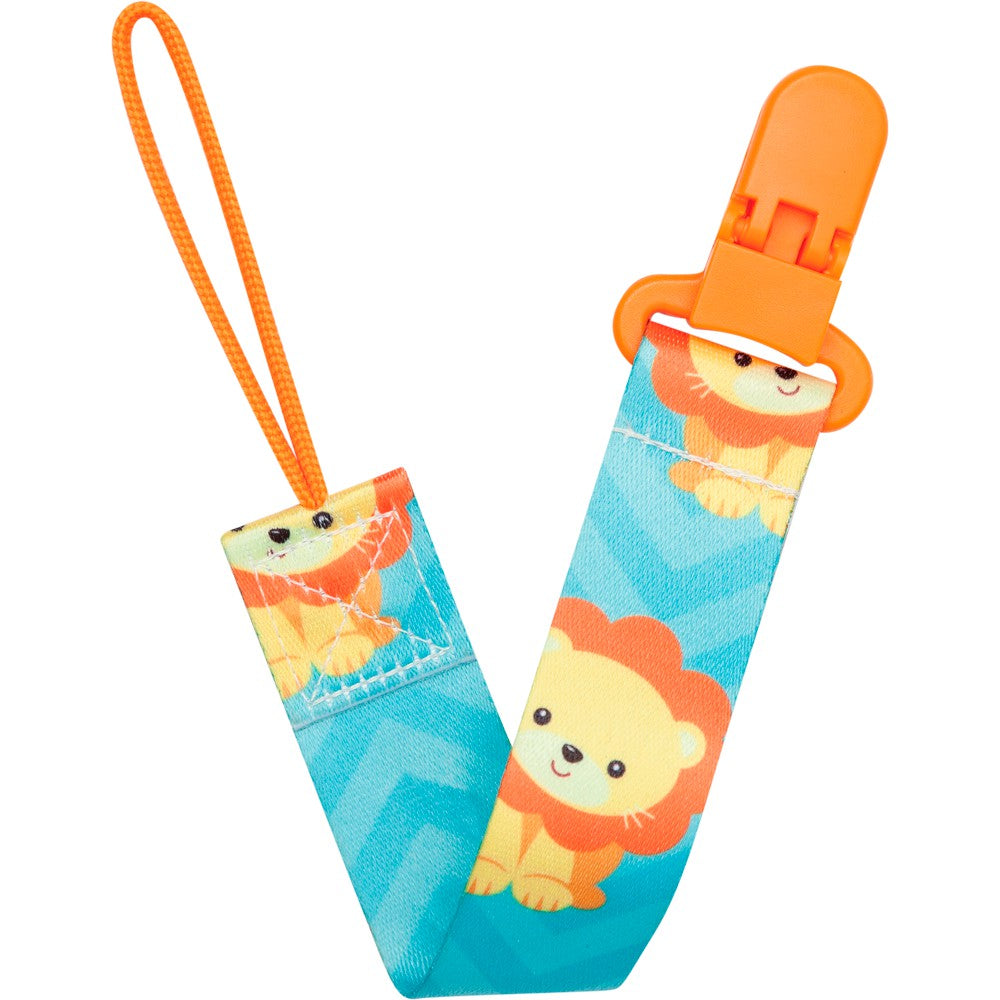 Prendedor de Chupeta Buba Baby Animal Fun Leão